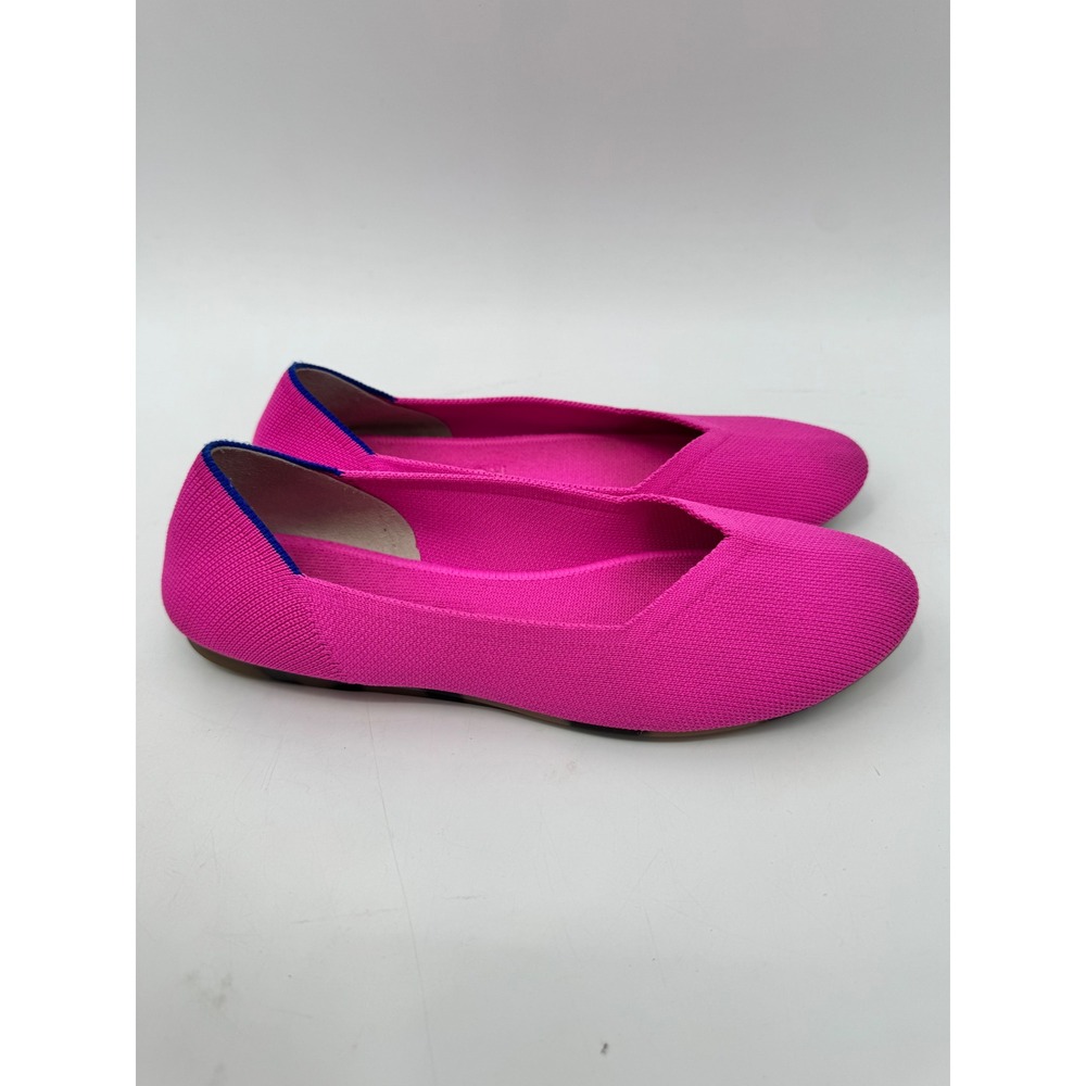 Rothy's The Point Women 8.5 Pink Knit Pointed Toe Ballet Flats